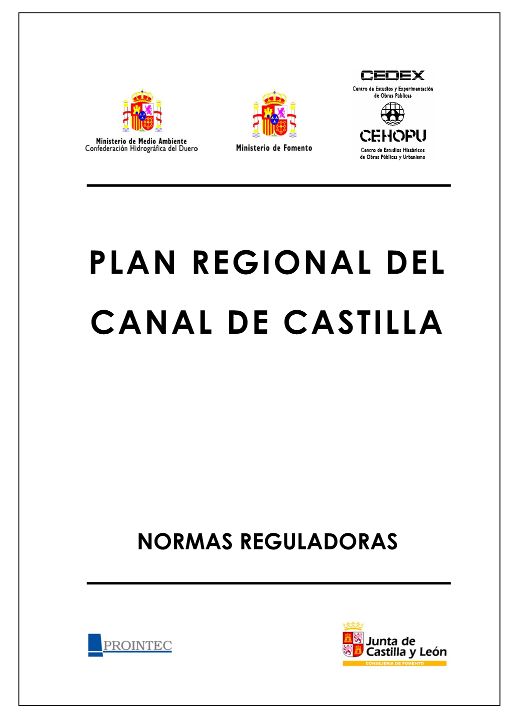 Plan Regional Del Canal De Castilla