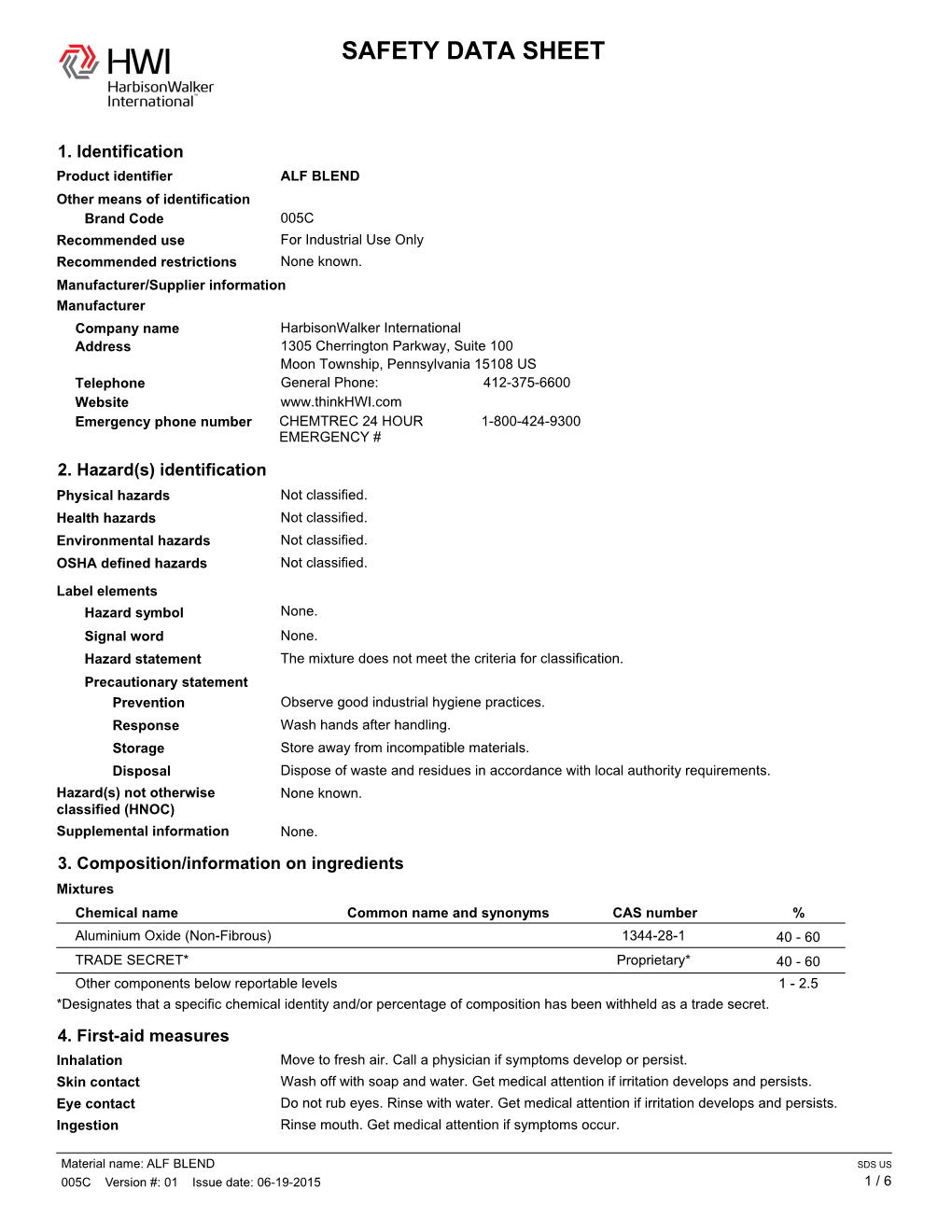 Safety Data Sheet