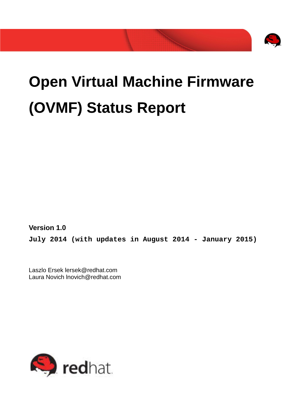 OVMF) Status Report