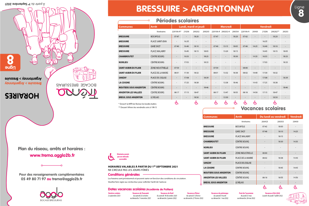 Ligne 8 | Bressuire > Argentonnay