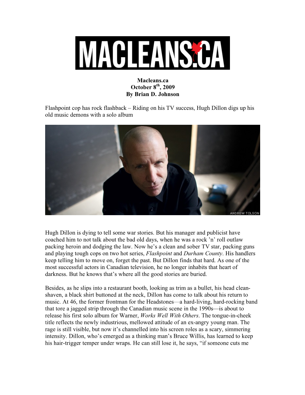 Macleans.Ca October 8Th, 2009 by Brian D