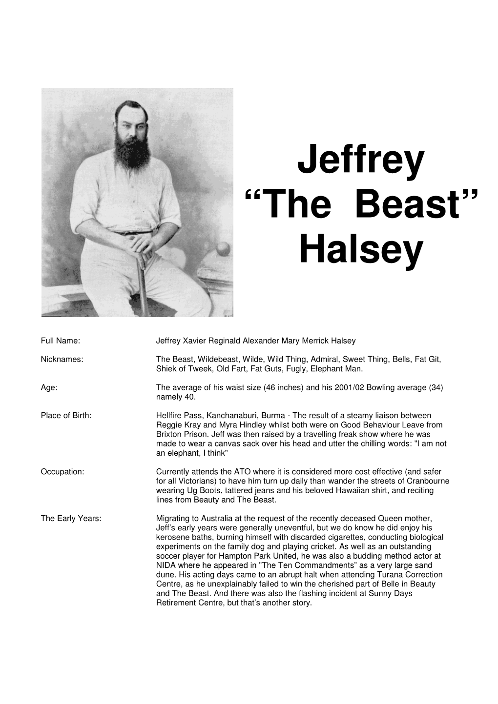 The Beast” Halsey