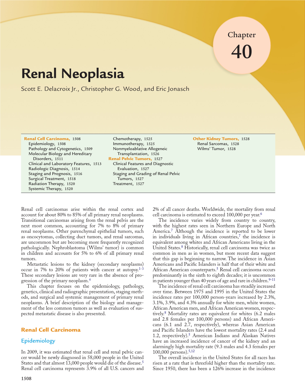 Chapter 40 – Renal Neoplasia