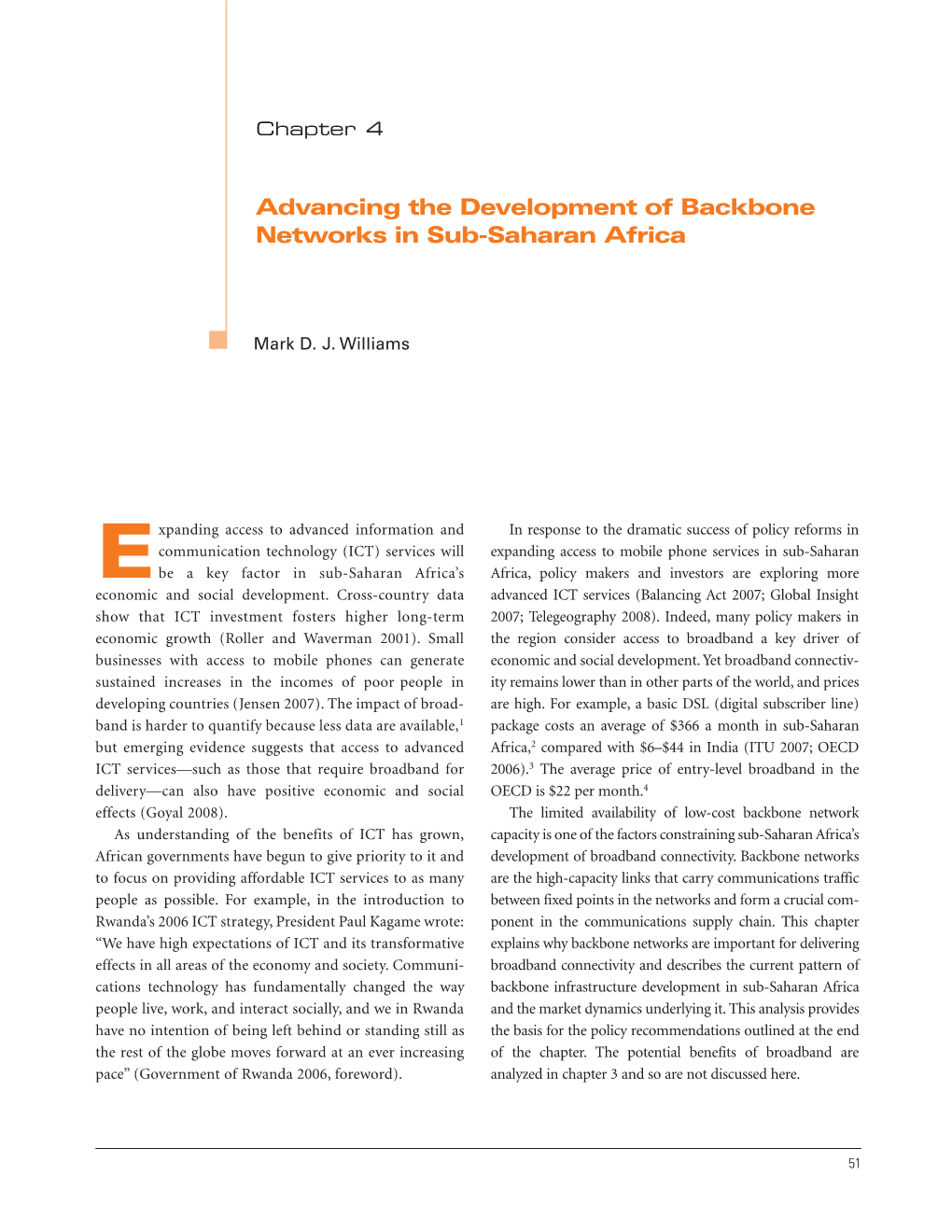 Advancing the Development of Backbone Networks in Sub-Saharan Africa