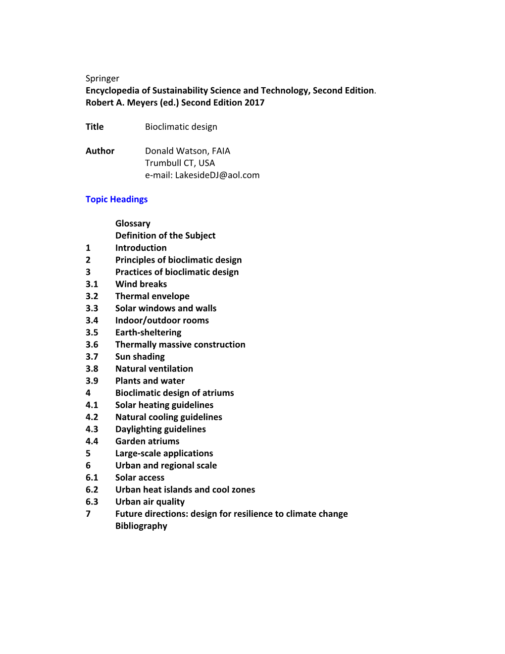 Bioclimatic Design