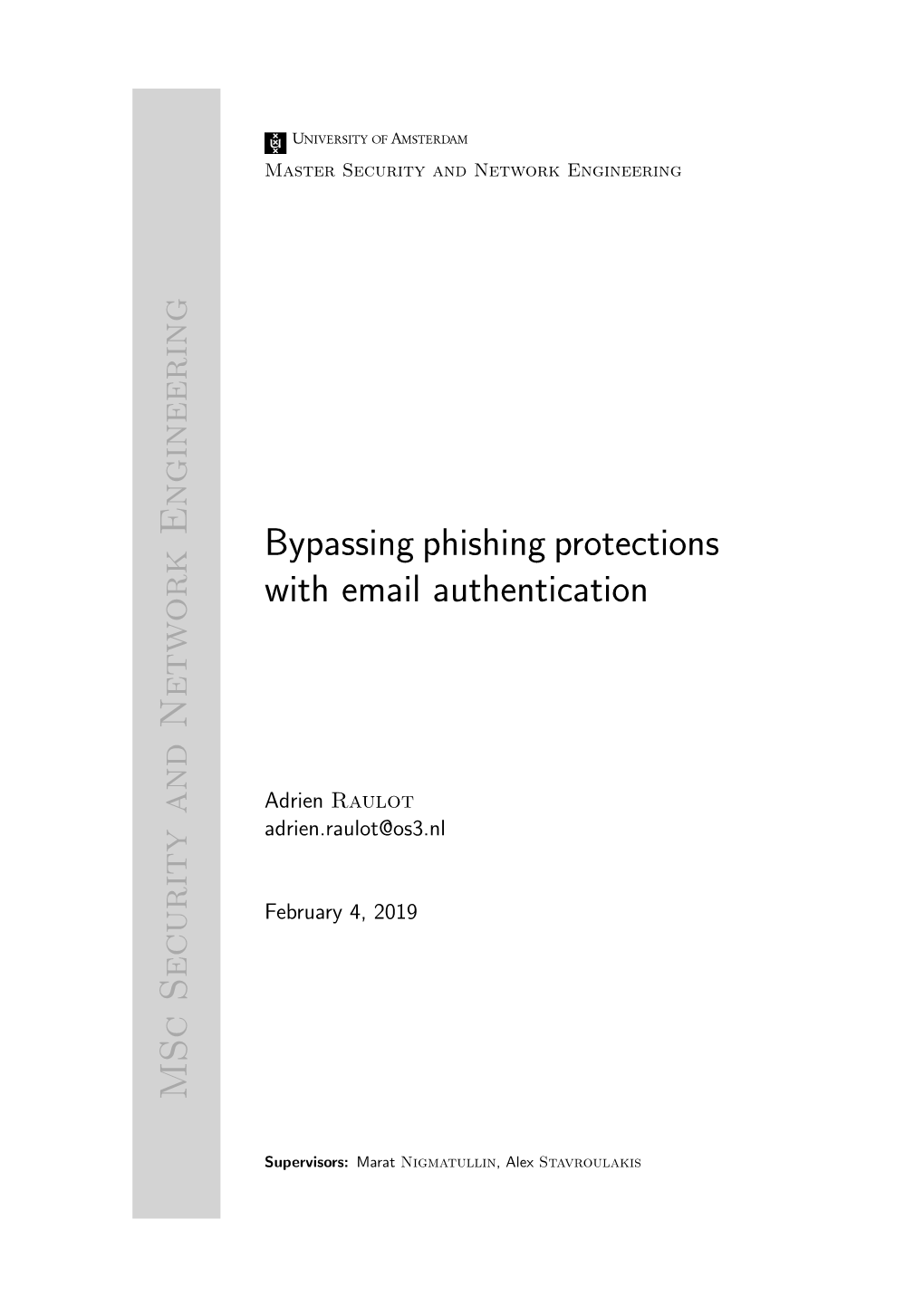 Bypassing Phishing Protections with Email Authentication