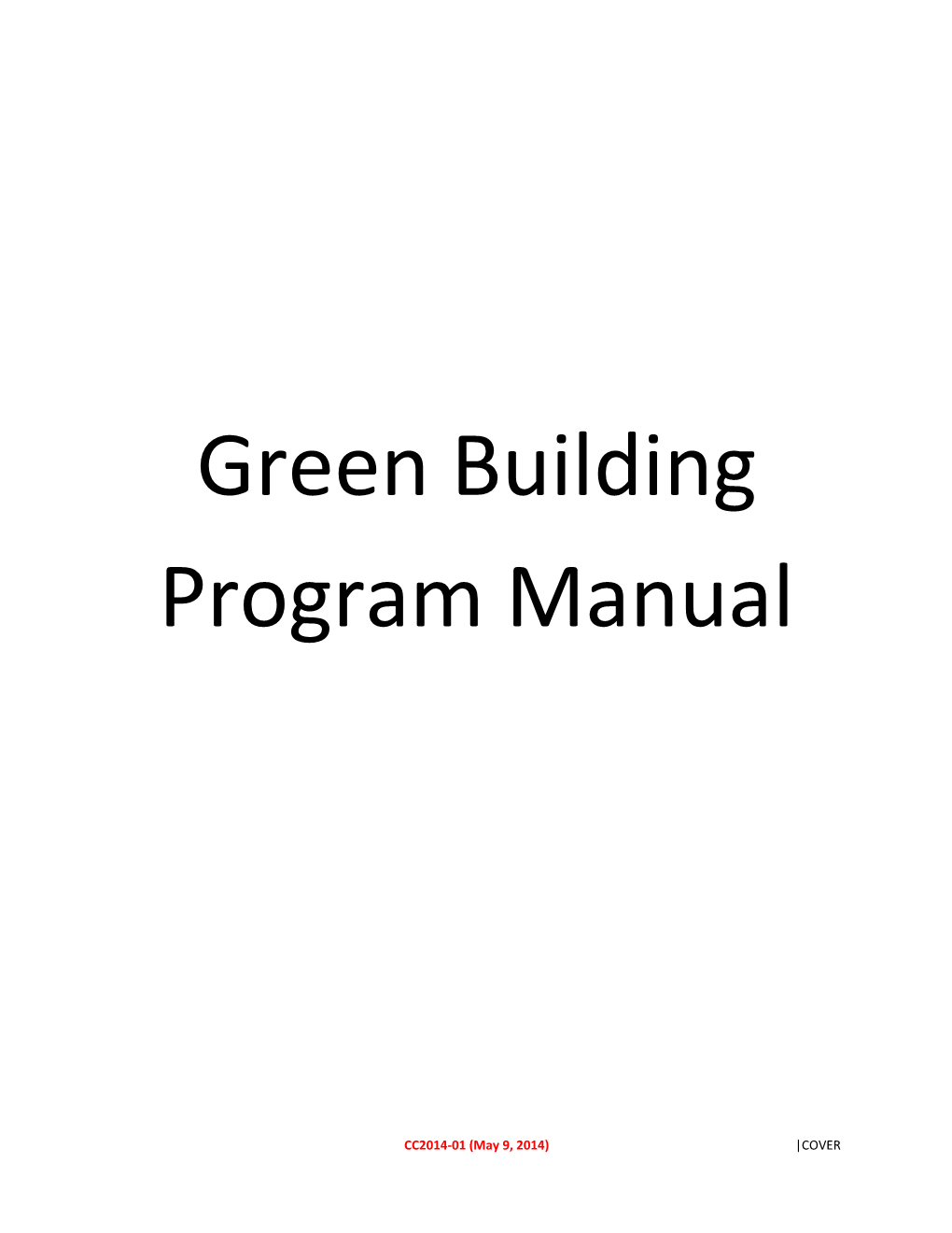 Green Building Program Manual