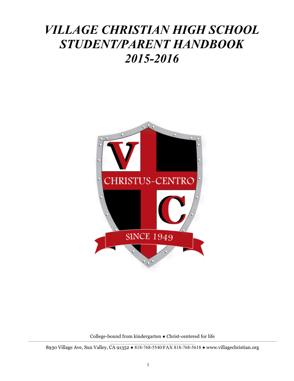 Student/Parent Handbook