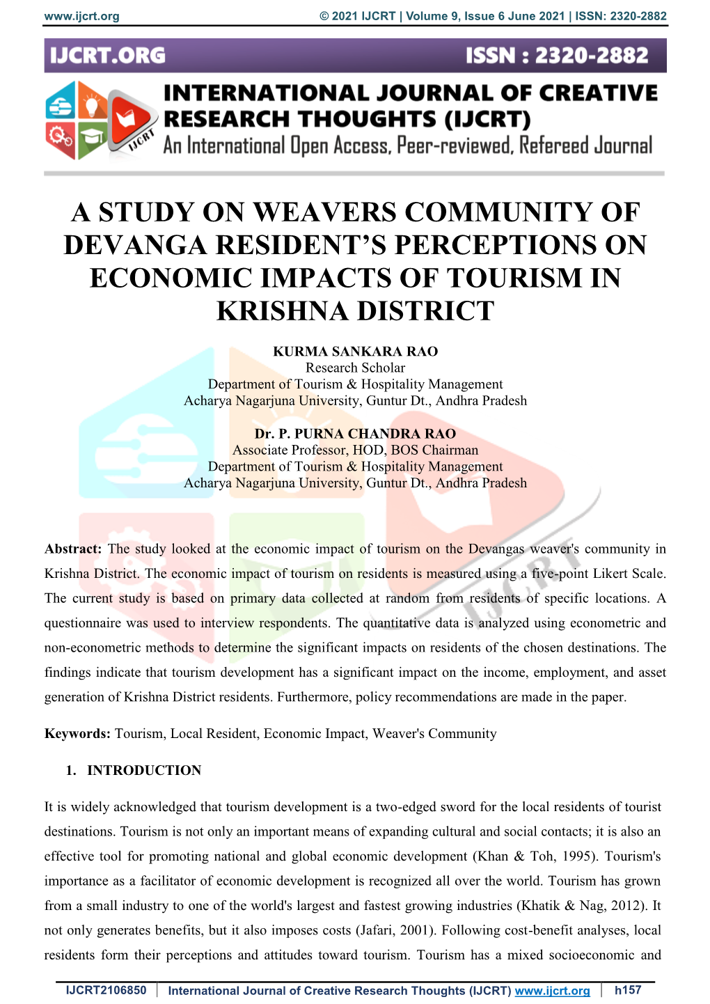 A Study on Weavers Community of Devanga Resident's