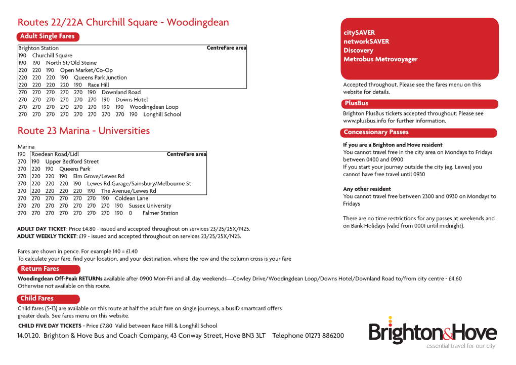 Routes 22/22A Churchill Square