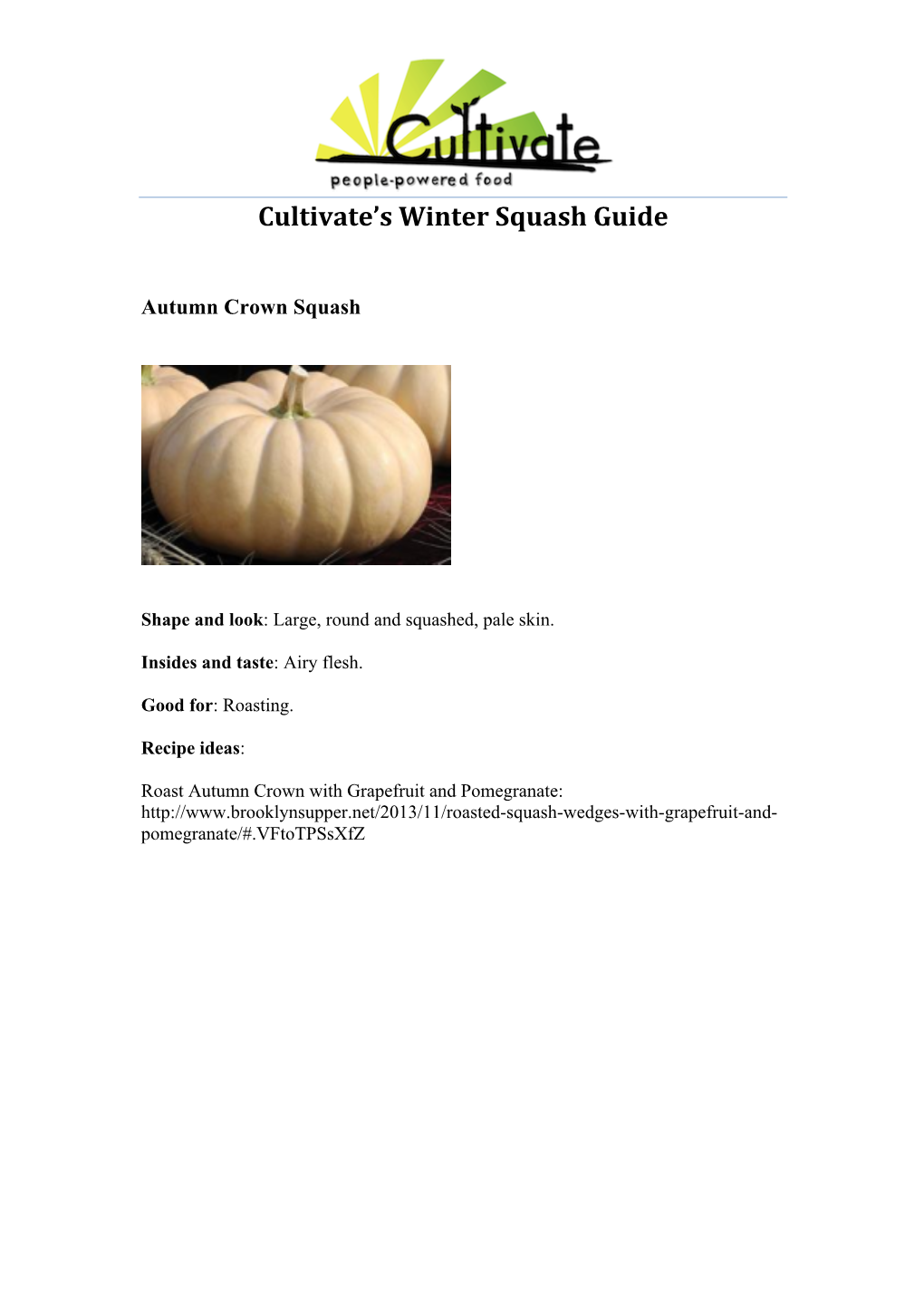 Winter Squash Guide