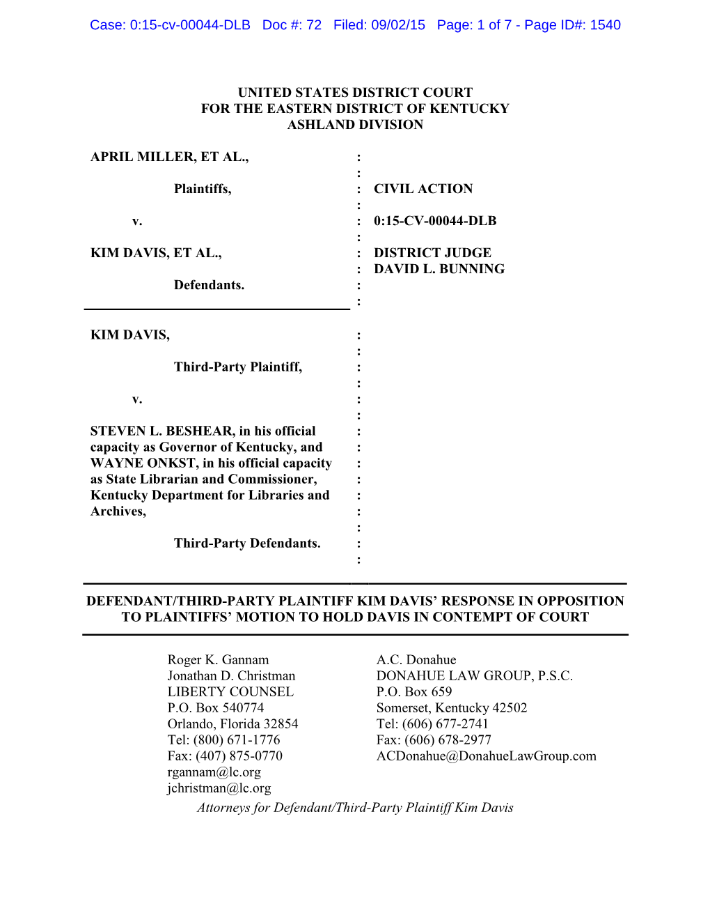 Case: 0:15-Cv-00044-DLB Doc #: 72 Filed: 09/02/15 Page: 1 of 7 - Page ID#: 1540