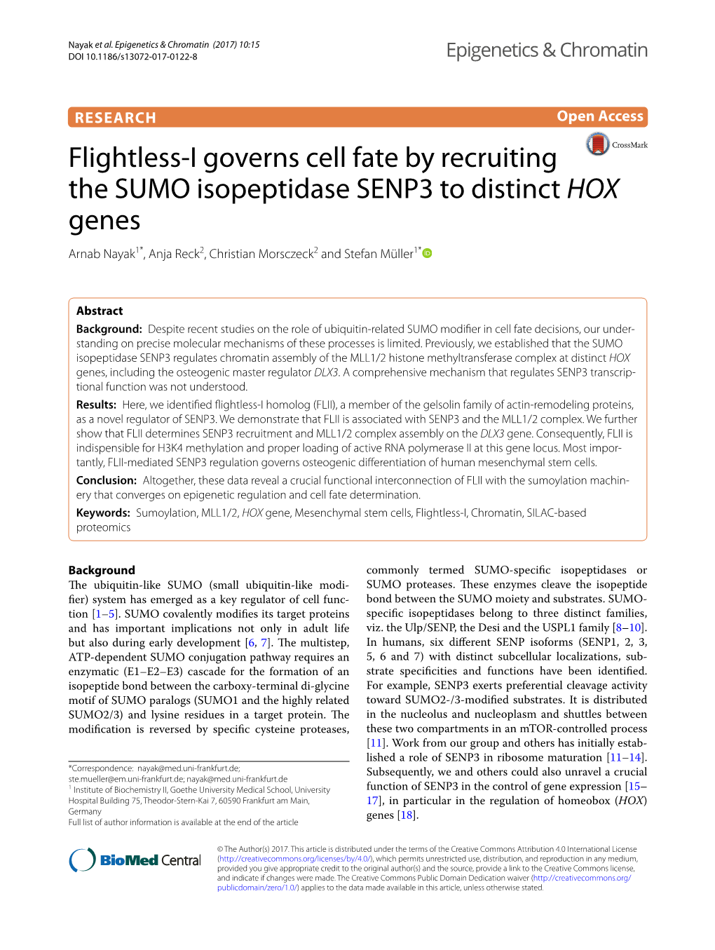 Flightless-I Governs Cell Fate by Recruiting the SUMO Isopeptidase