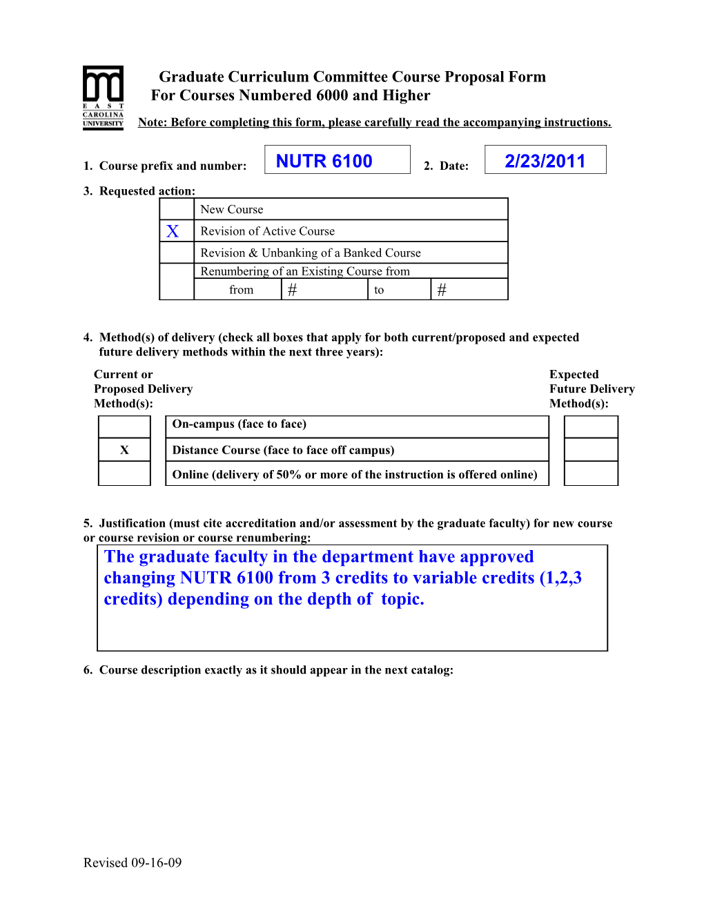 For Courses Numbered 6000 and Higher s1