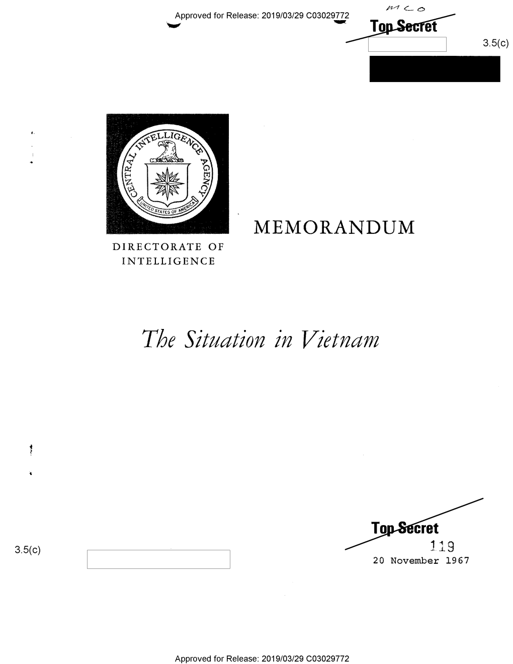 Report on the Situation in Vietnam, 20 November 1967