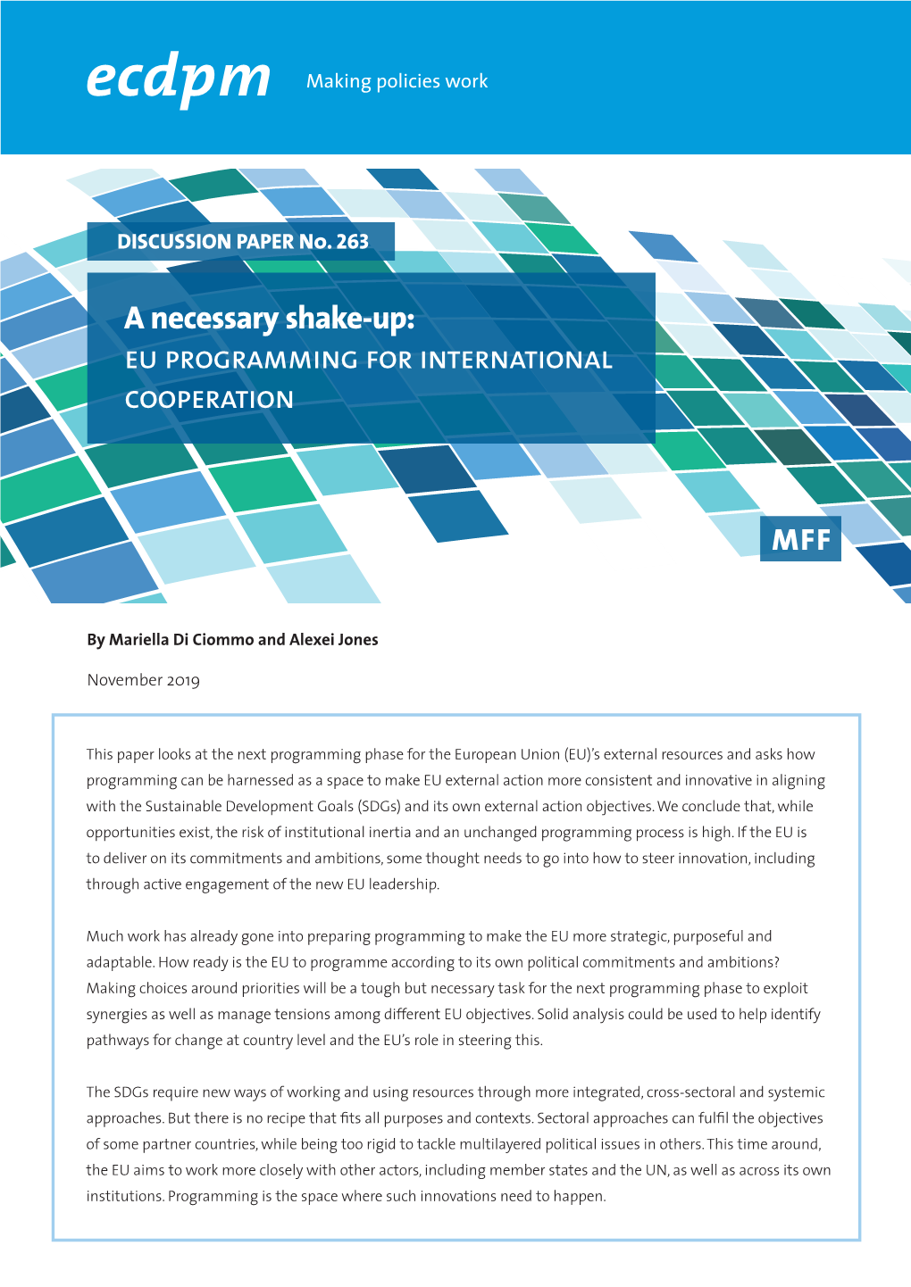 Eu Programming for International Cooperation