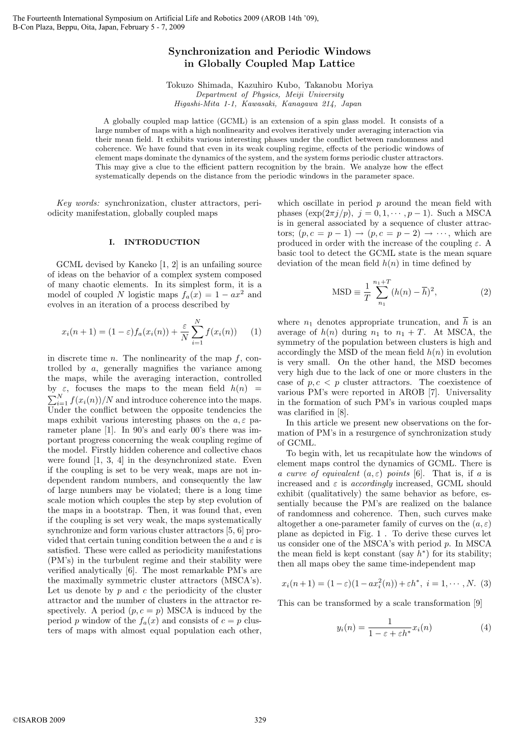 Synchronization and Periodic Windows in Globally Coupled Map Lattice