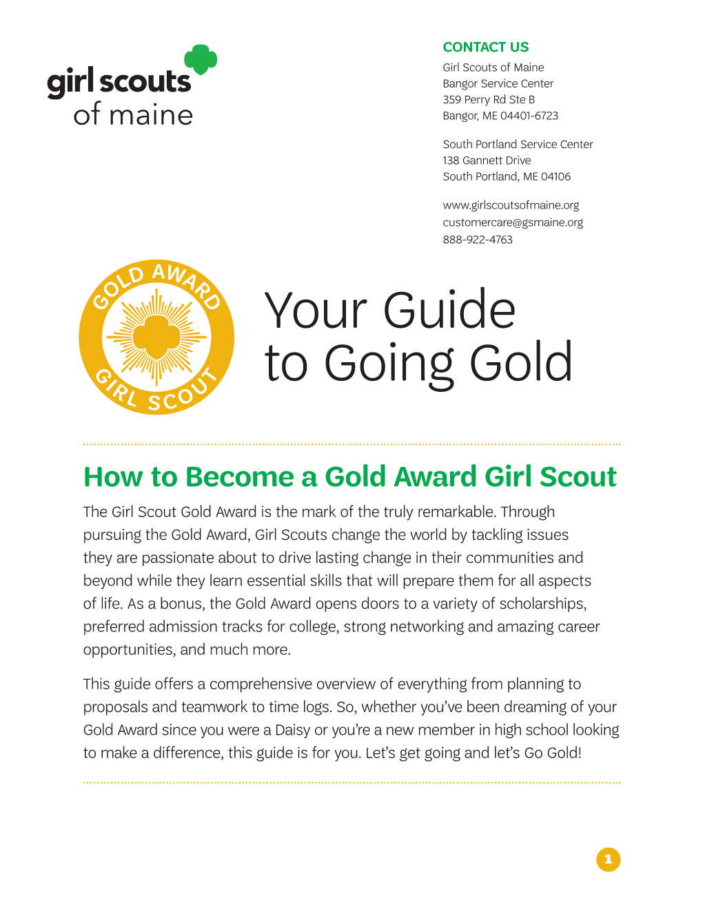 Gold Award Guide