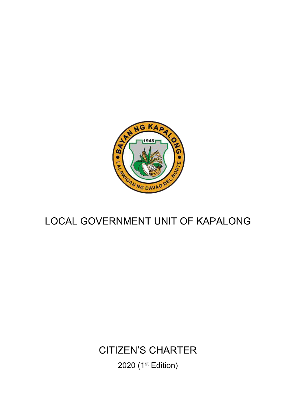 Local Government Unit of Kapalong Citizen's Charter