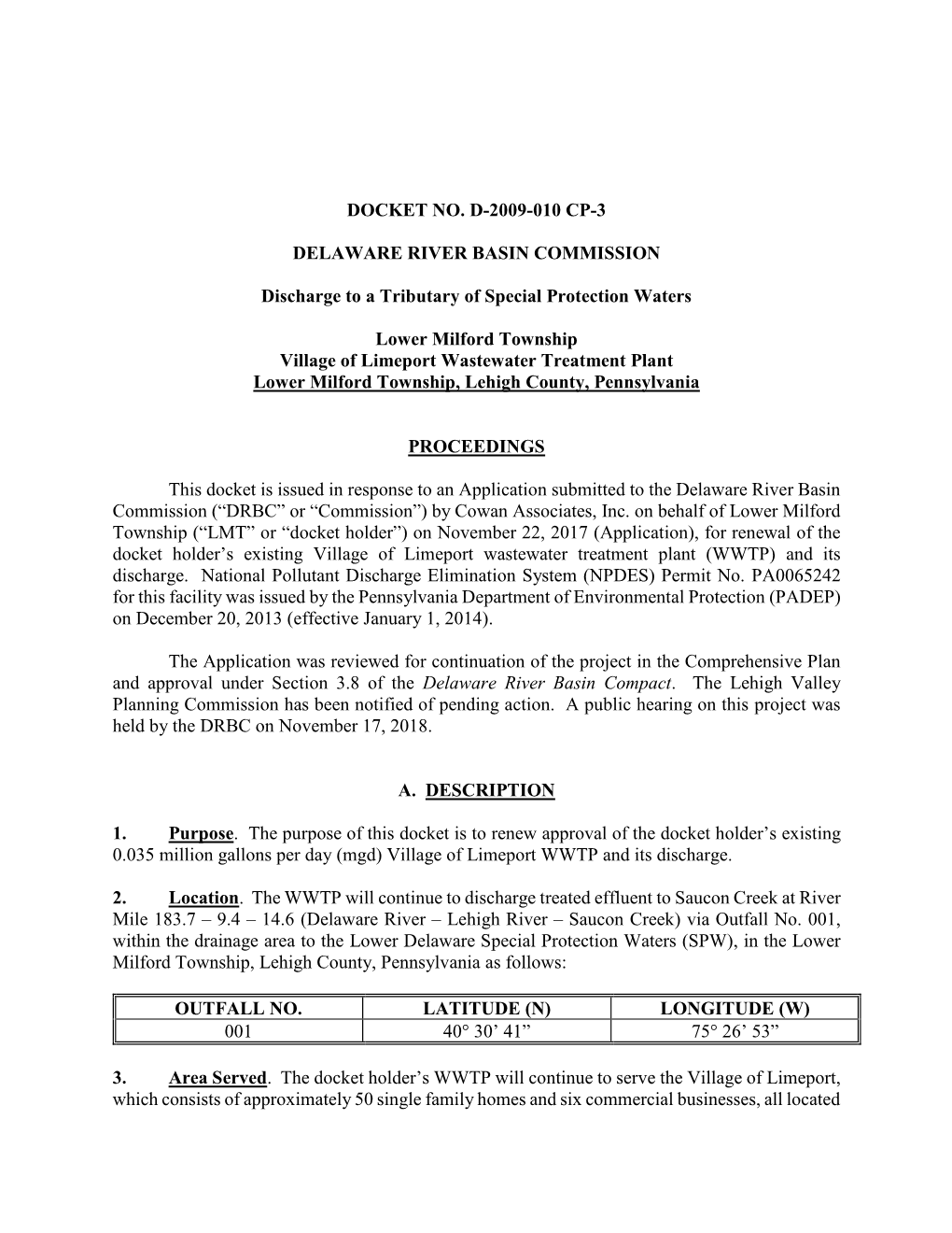 STP & IWTP Docket