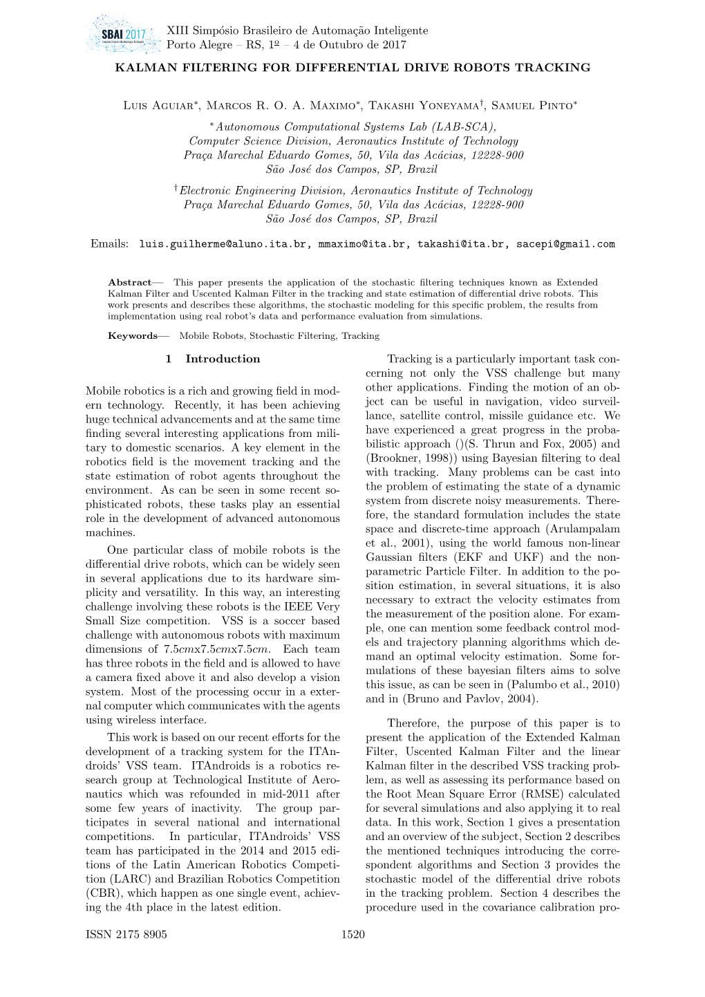 Kalman Filtering for Differential Drive Robots Tracking