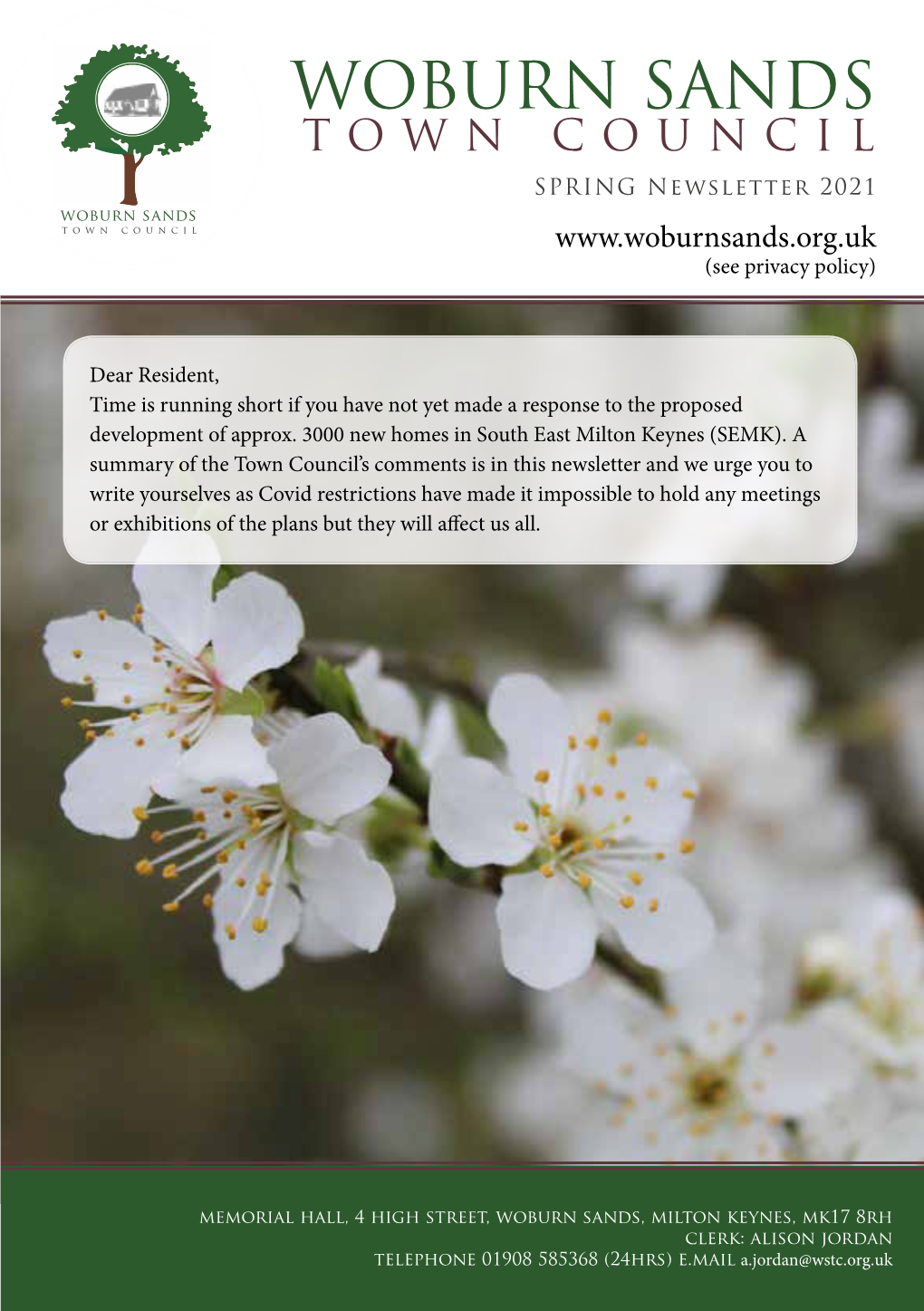WOBURN SANDS TOWN COUNCIL SPRING Newsletter 2021 Woburn Sands Town Council (See Privacy Policy)