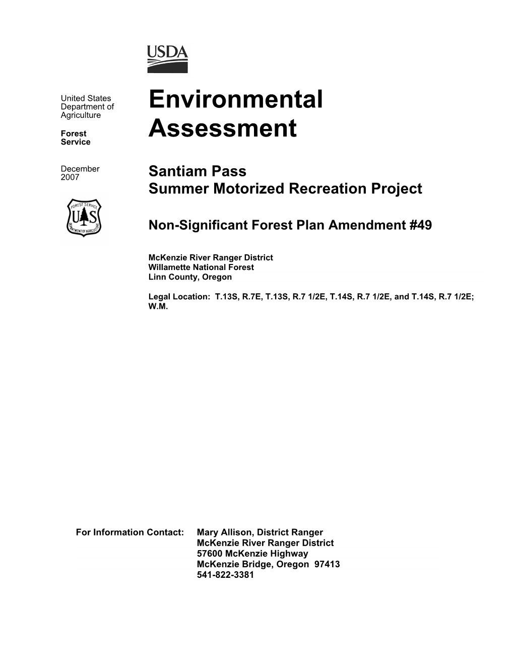 NEPA--Environmental Assessment