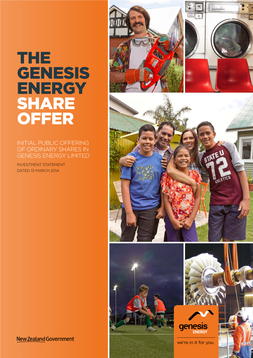 The GENESIS Energy Share Offer Investment Statement Dated 13 March 2014 the GENESIS Energy Share Offer