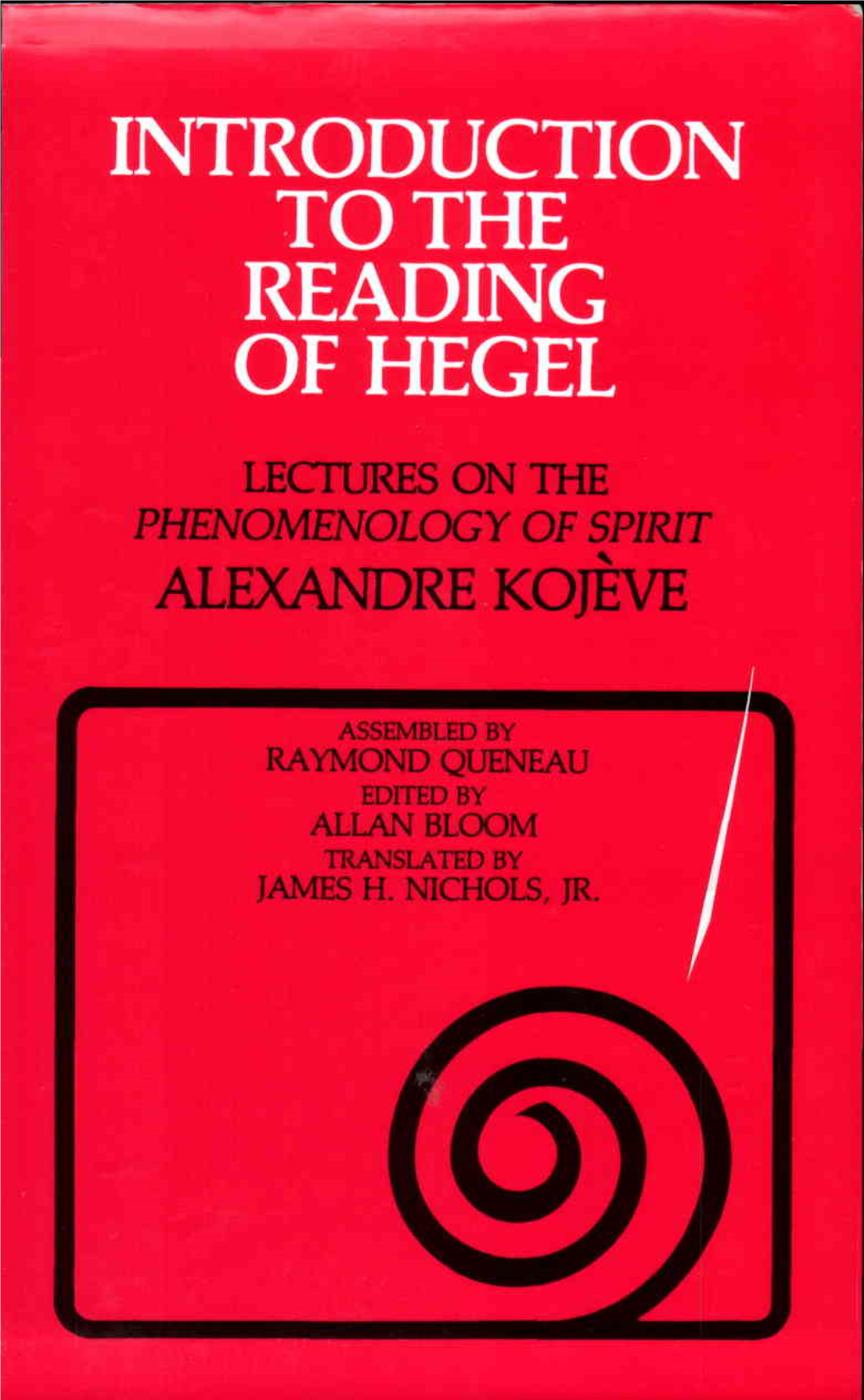 Introduction to the Reading of Hegel