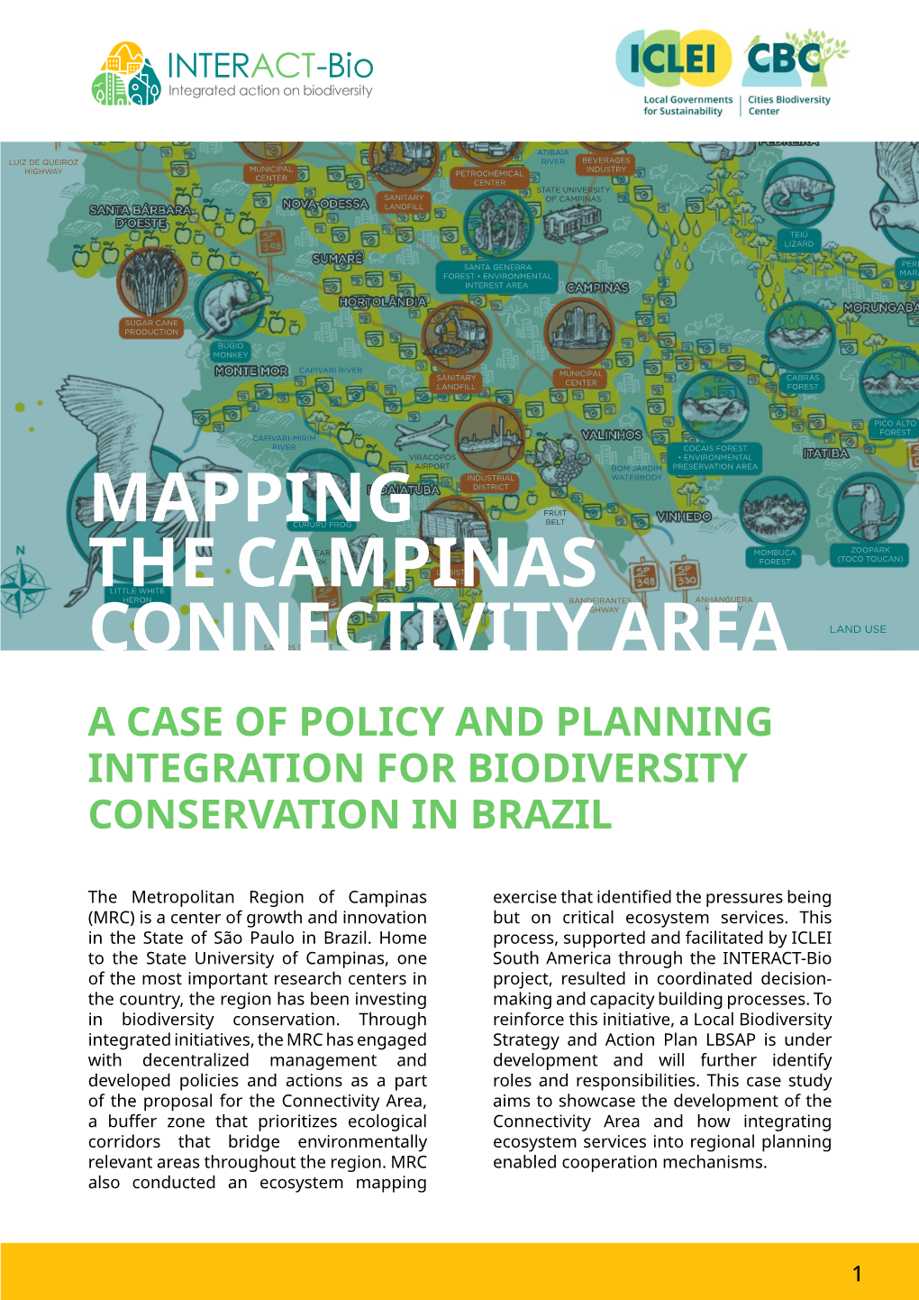 Mapping the Campinas Connectivity Area a Case of Policy and Planning Integration for Biodiversity Conservation in Brazil