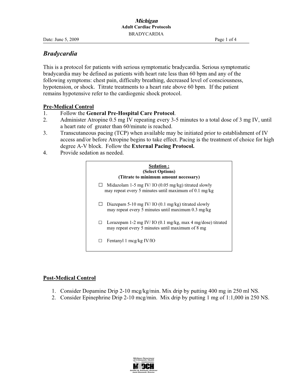 Bradycardia Protocol