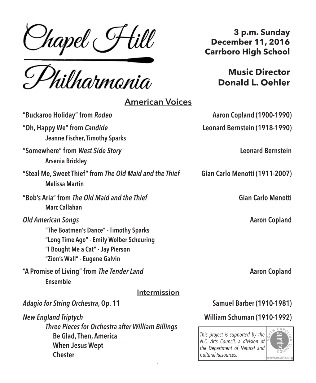 Concert Program