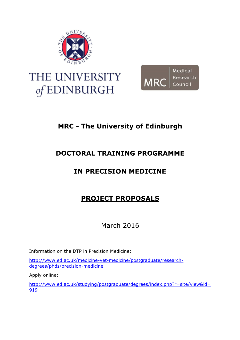 MRC - the University of Edinburgh