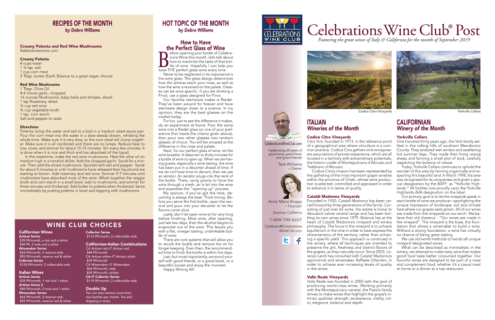 Celebrations Wine Club® Post