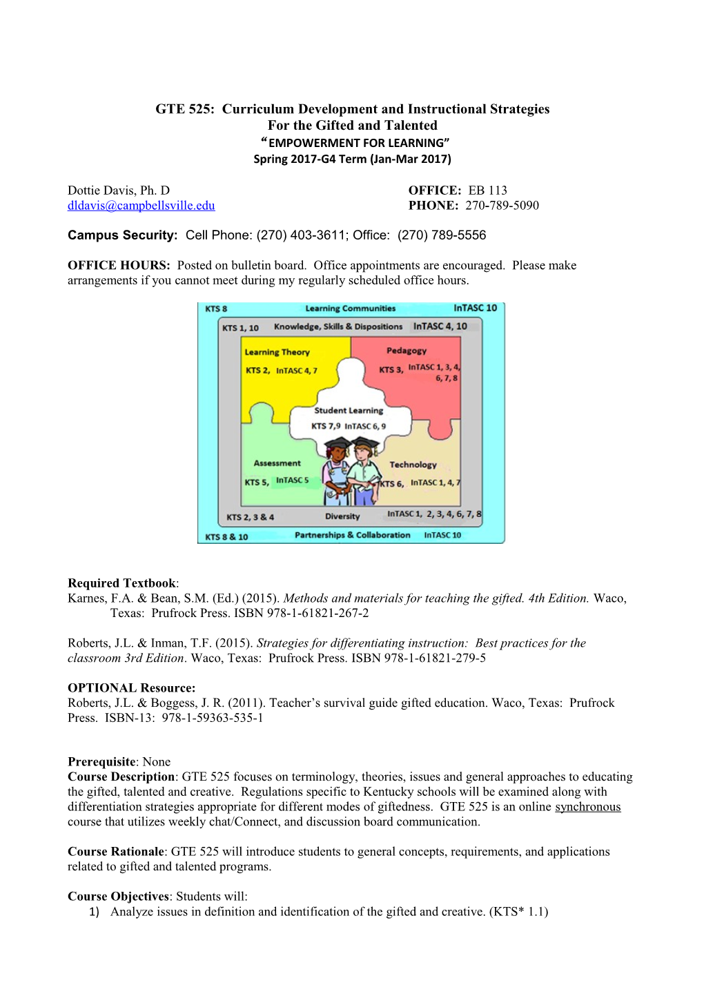 GTE 525: Curriculum Development and Instructional Strategies