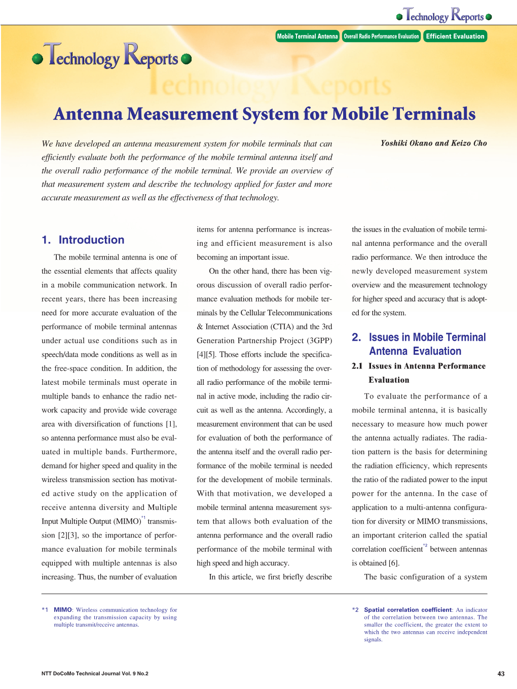 Antenna Measurement System for Mobile Terminals