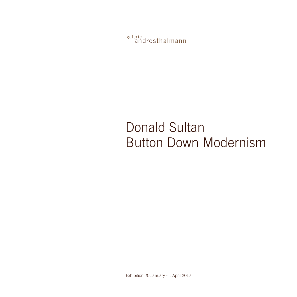 Donald Sultan Button Down Modernism