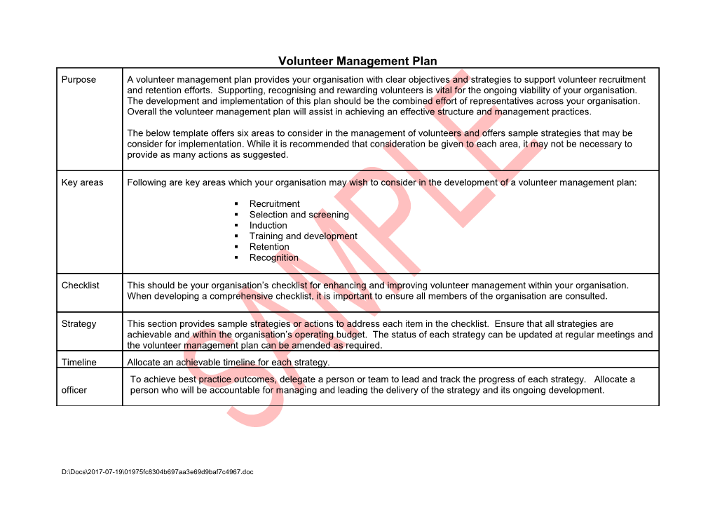 Action Plan Template