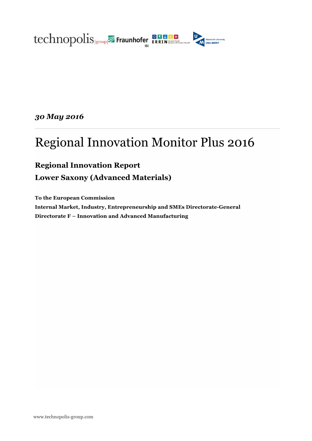 Regional Innovation Monitor Plus 2016