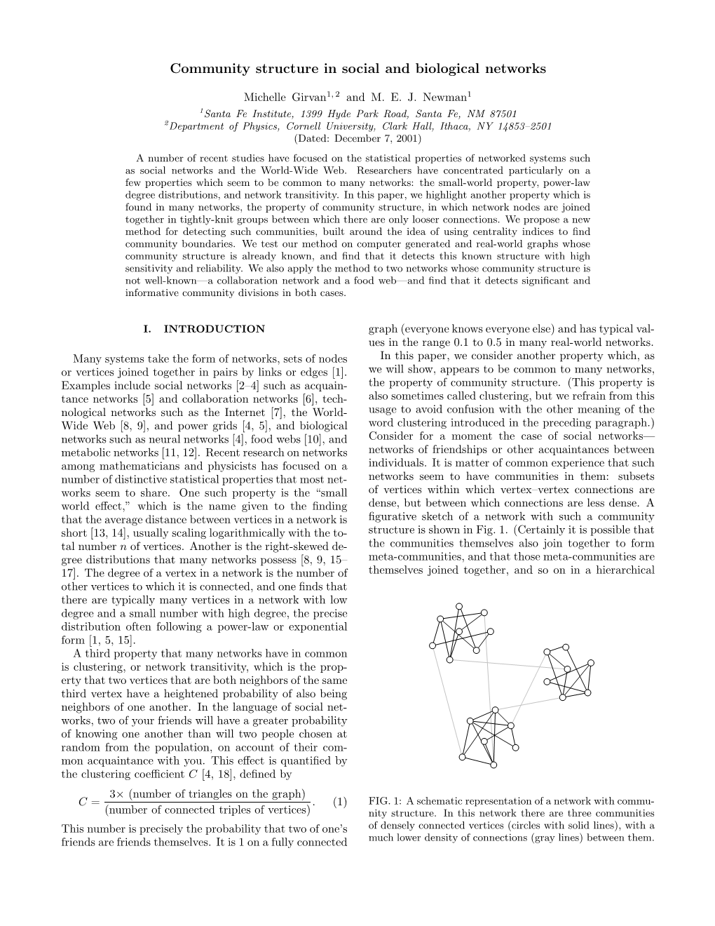 Community Structure in Social and Biological Networks