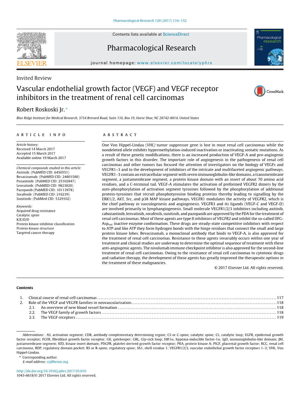 Vascular Endothelial Growth Factor (VEGF) and VEGF Receptor