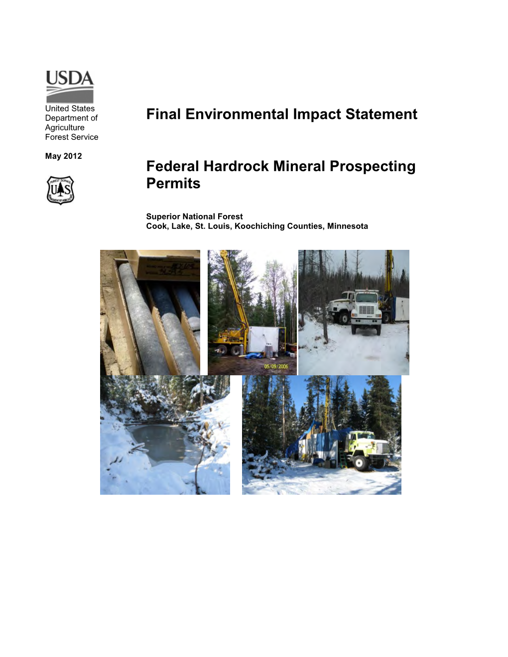 Federal Hardrock Mineral Prospecting Permits Final Environmental Impact Statement