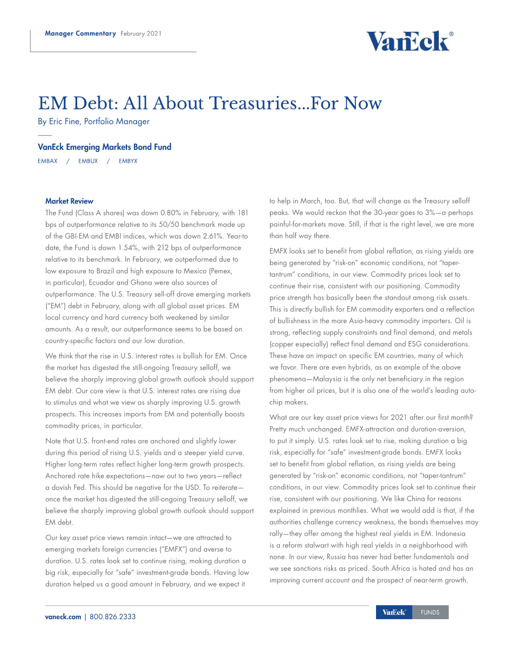 About Treasuries...For Now by Eric Fine, Portfolio Manager