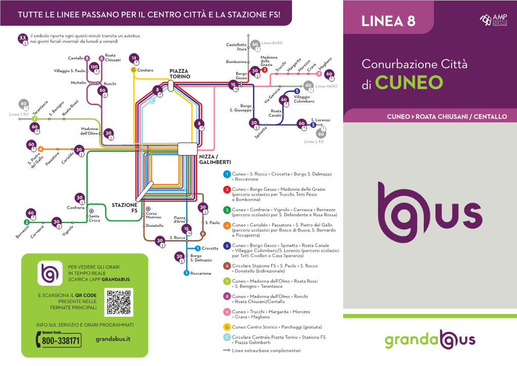 LINEA 8 Cuneo> Roata Chiusani / Centallo