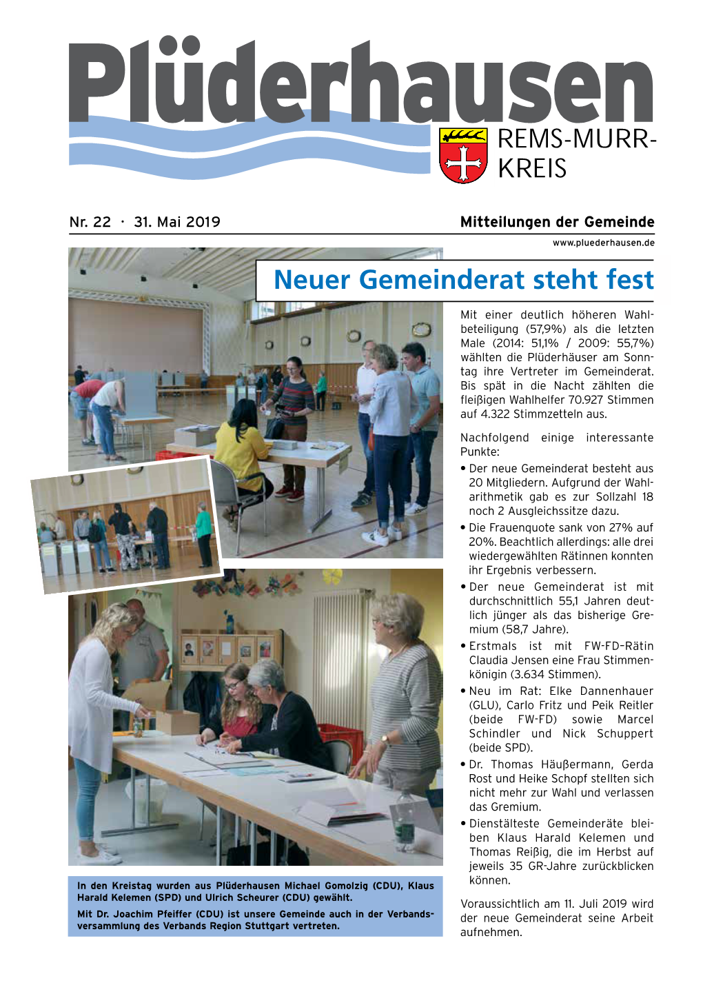 Neuer Gemeinderat Steht Fest