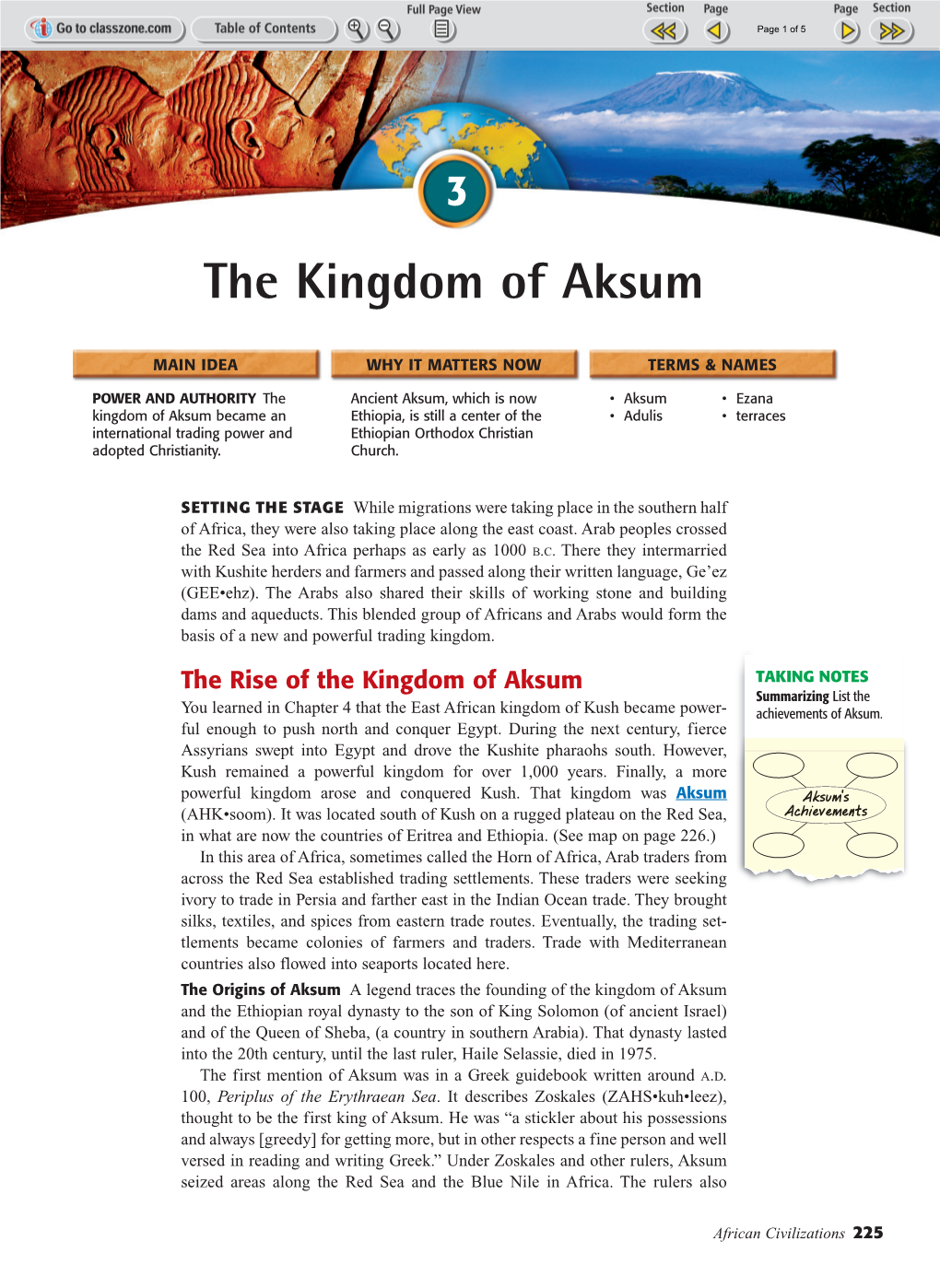 The Kingdom of Aksum