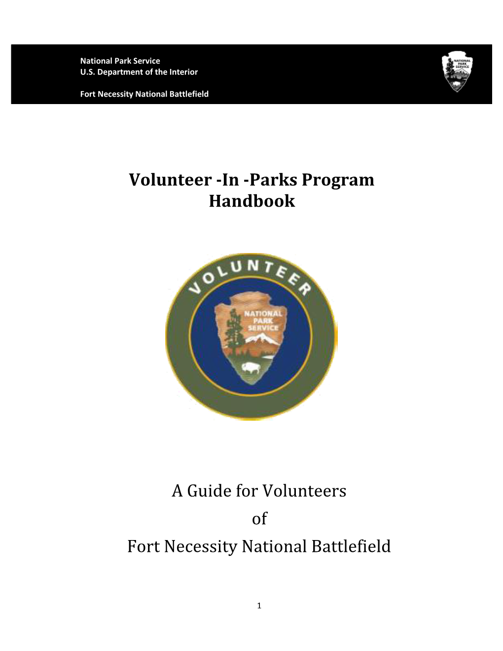 Fort Necessity National Battlefield's Volunteer Program Handbook