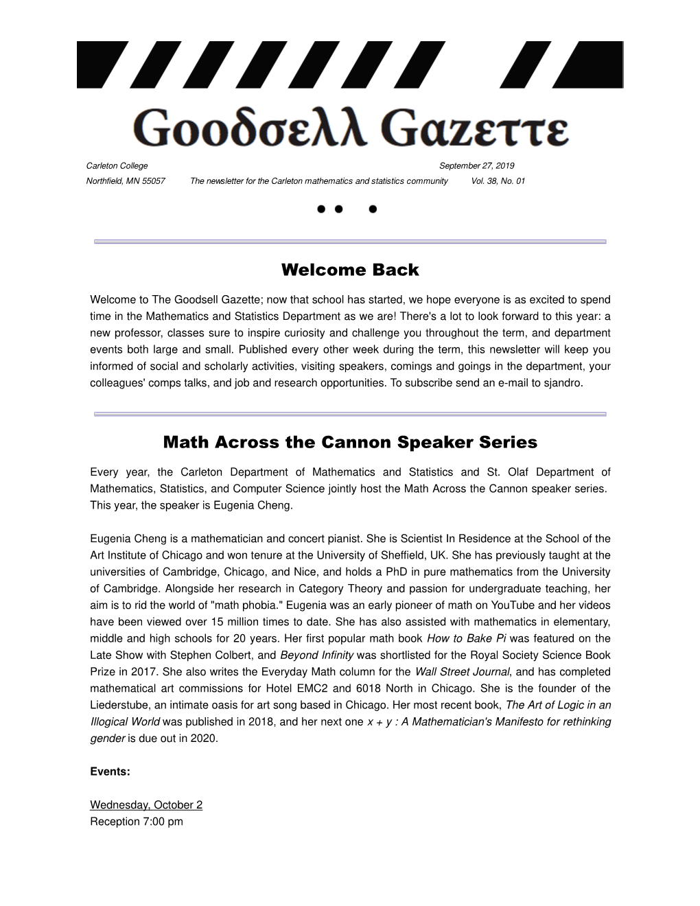 Goodsell Gazette – September 27, 2019