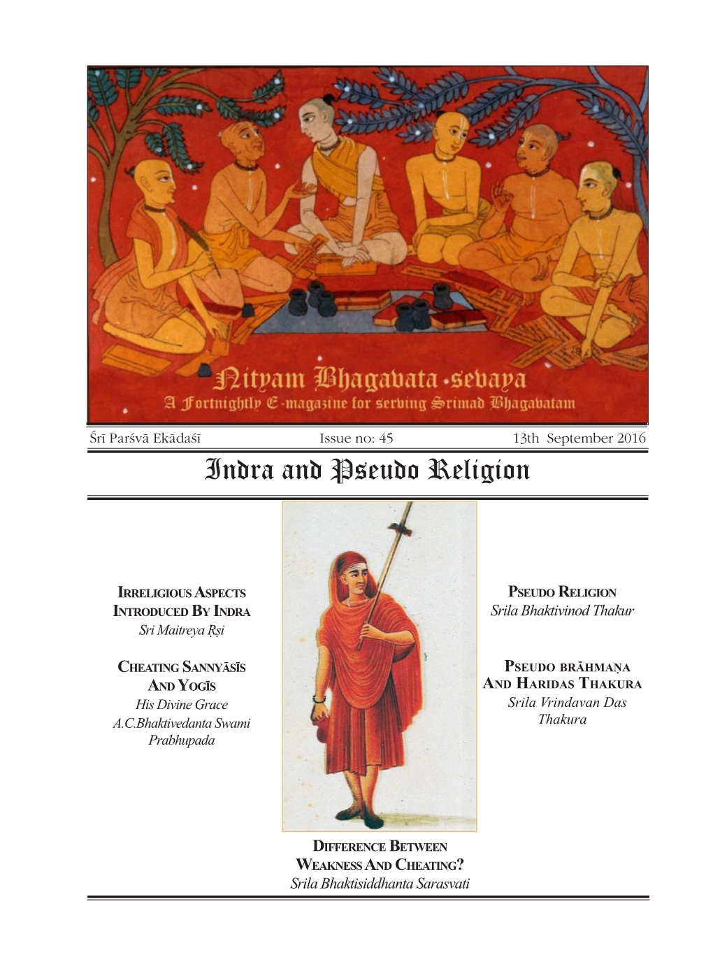 Indra and Pseudo Religion