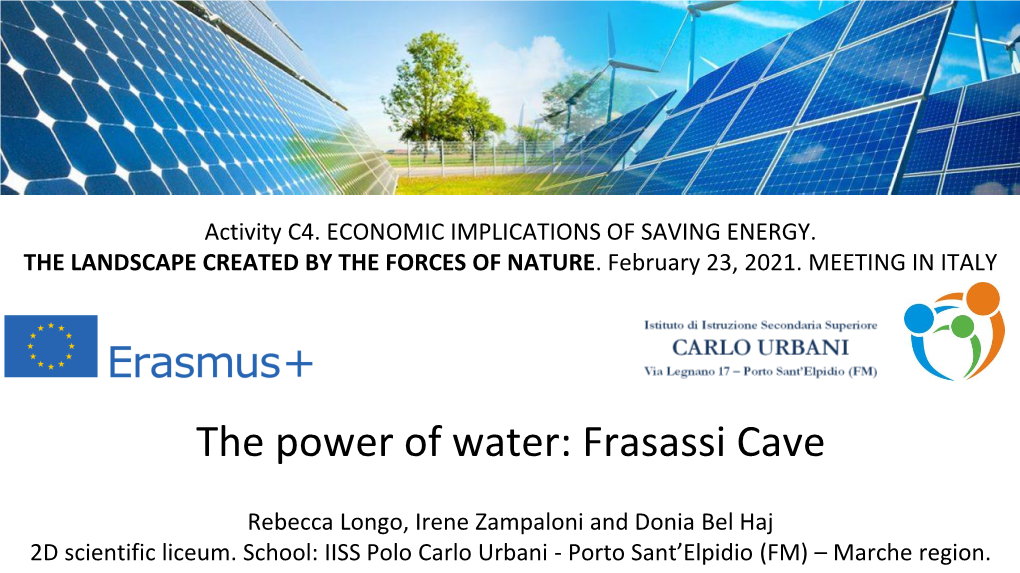 Energy from the Water, the Frasassi Caves